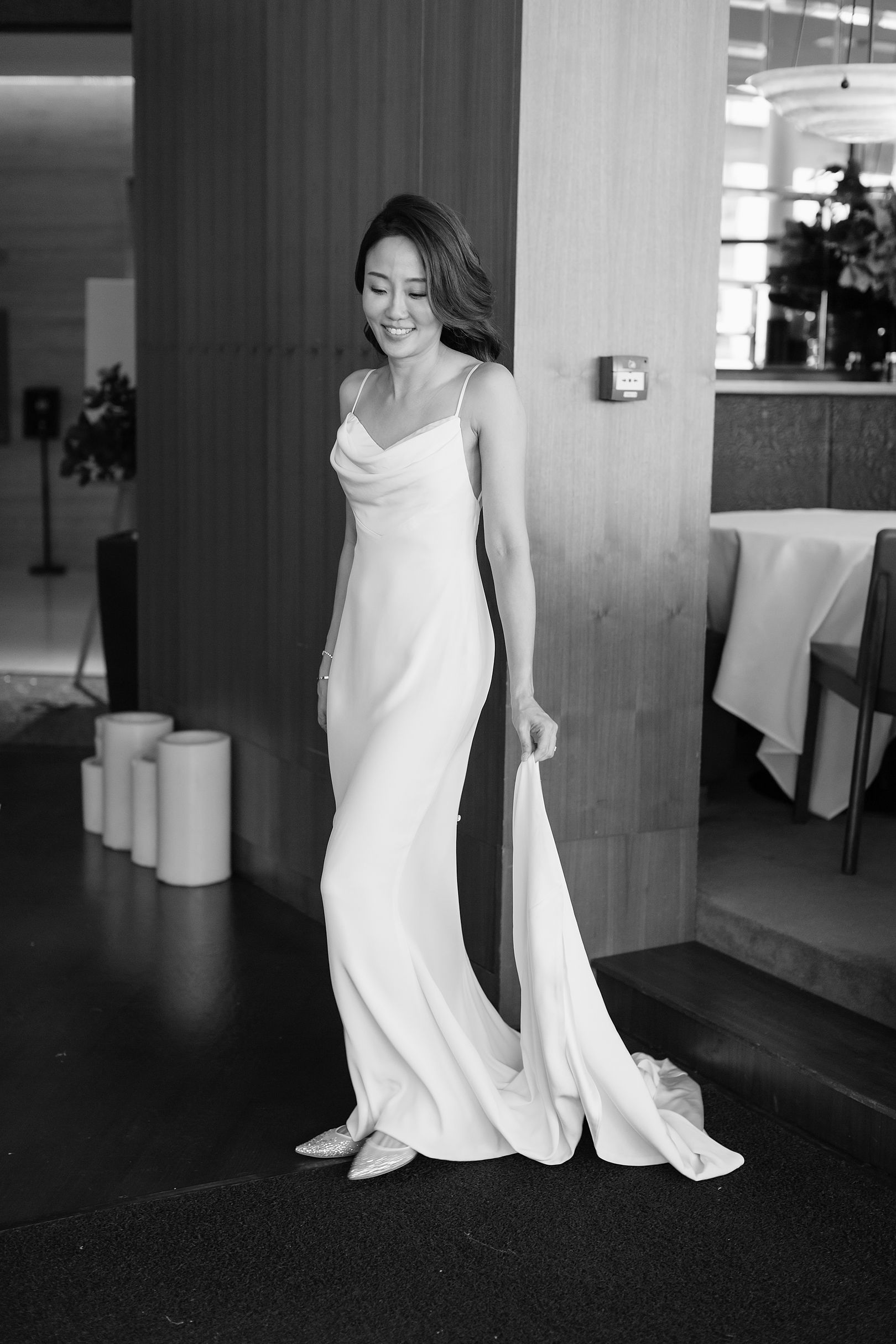 bride in white dress