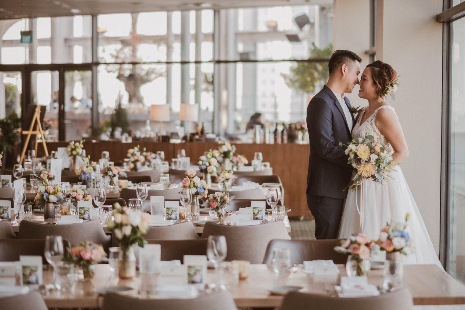 bride and groom dance