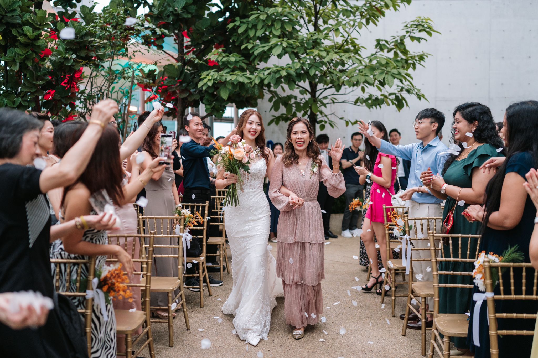 walking down the aisle