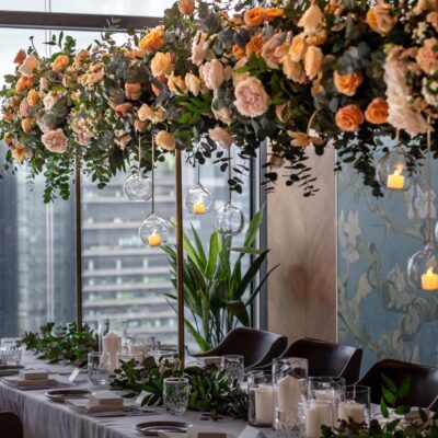 orange flower arrangement